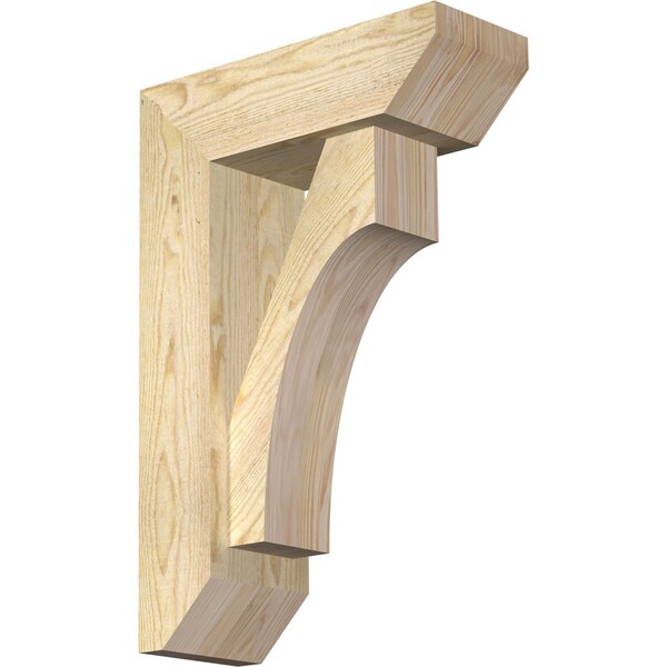 Ekena Millwork Westlake Slat Rough Sawn Bracket w/ Offset Brace, Douglas Fir, 6"W x 16"D x 24"H BKT0604X16X24WTL06RDF - main